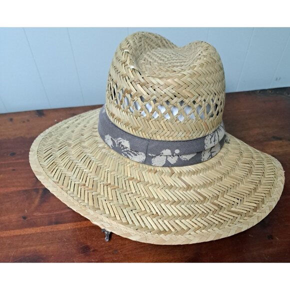 Women's Straw Hat GoldCoast SunWear Chin Strap One Size Natural Palm - Picture 1 of 5